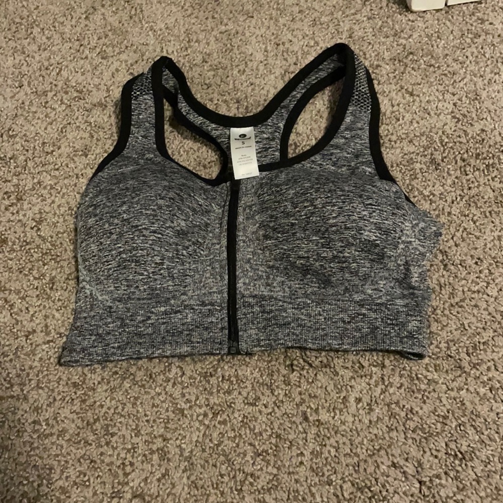 Gray Sports bra